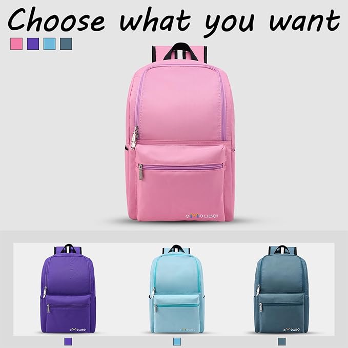 OMOUBOI Casual Daypacks Superbreak Backpack 14 inch Laptop Backpack for Women & Men Fits Tourism Business (Pink)