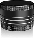 Small Pill Box, Portable Daily Box, Aluminium Alloy Round Container for Pills, Pocket Case (Black)