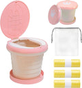 SunnySmile Travel Potty for Toddler, Portable and Foldable Toilet, Apply to Seat Emergency Toilet for Car, Camping, Outdoor, Indoor (pink, large)