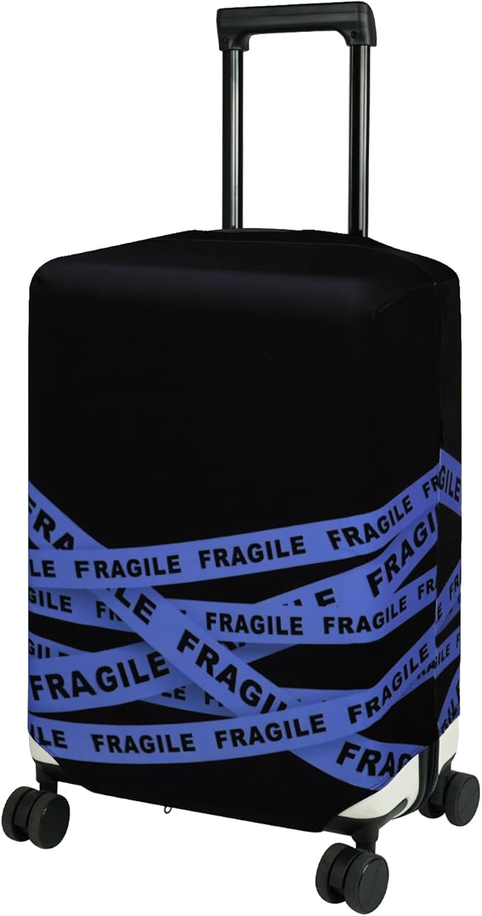 HYPER VENTURE Washable Luggage Cover - Fashion Suitcase Protector Fits 23-26 Inch Luggage (Fragile, M)