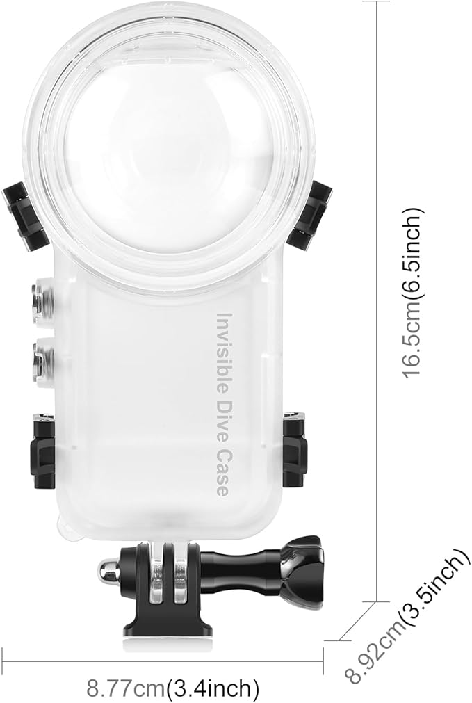 Invisible Dive Case for Insta360 X4, FotStdio Insta 360 X4 Waterproof Case 50m/164ft Underwater Diving Housing Cover Protective Sealed Shell Photography Housings Action Camera Accessories