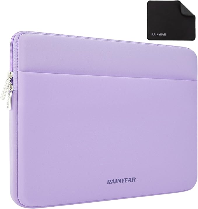 RAINYEAR Laptop Sleeve Case 15.6 Inch, Protective Portable Case with Front Pocket, Briefcase Handbag Computer Carrying Bag Laptop Bag Compatible for HP, Dell, Asus, Lenovo, Notebook, Purple