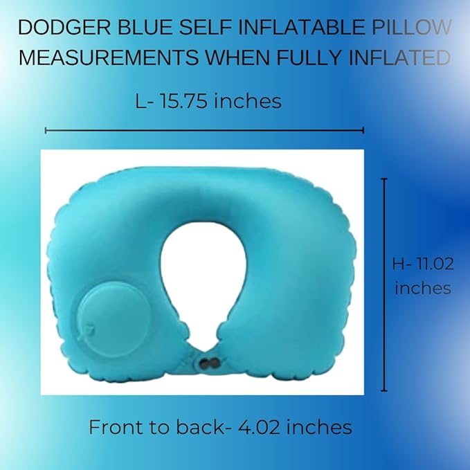 Vorgato Luxury- Airplane Pillow - Inflatable Travel Pillow - Airplane Essentials - Travel Neck Pillow - Inflatable Neck Pillow for Traveling - Neck Pillows for Travel - Blow Up Airplane Pillow