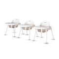 Foundations Secure Sitter Feeding Chairs Multipack, No-Tip Feet, 3-Point Adjustable Harness, Removable Tray, Easy to Clean, Stackable Feeding Chairs, 3 Pack (11 inch)