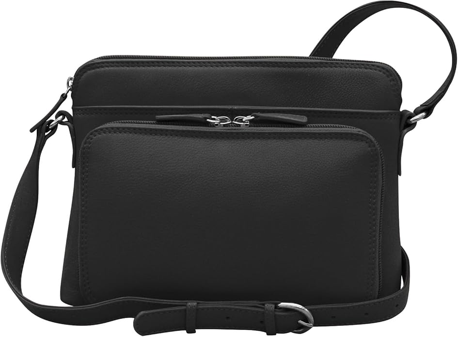 ili New York Genuine Leather Crossbody Bags for Women - Premium RFID Blocking Shoulder Bag Organizer with Adjustable Strap