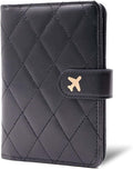 Melsbrinna Premium Leather Passport Holder Covers Case, Waterproof Rfid Blocking Travel Wallet Passport Holder with Pen Holder, Cute Passport Book for Women/Men