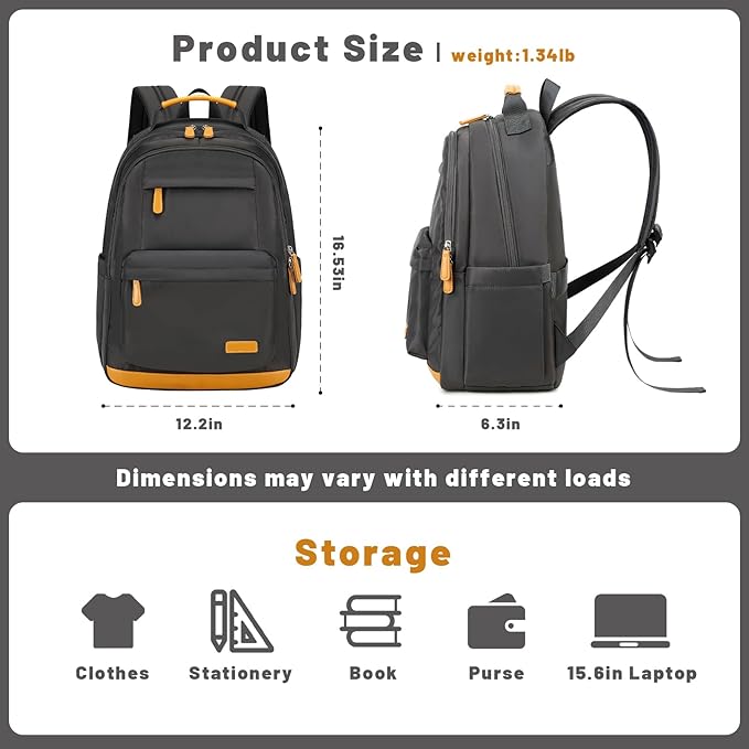 mygreen Waterproof Travel Backpack for Adults, 15.6 Inch Laptop Backpack with Multiple Compartments | Durable Anti-Theft Design, Luggage Strap, Lightweight for Business, Commute, and Air Travel Beige