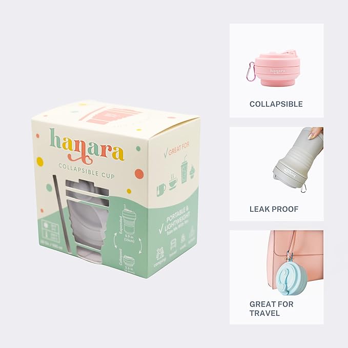Collapsible Cup with Reusable Straw – 18 Oz (550 Ml), Portable Travel Mug, BPA-Free, Leak-Proof, Microwave & Dishwasher Safe, Multi-Purpose for Hot & Cold Drinks – Pink
