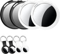 Air Tracker Tags 4 Pack [Apple MFi Certified] Pair with Apple Find My(iOS Only) Smart Bluetooth Tracking Tags Key Finder Item Locator Waterproof Worldwide Tracker for Pets Wallet Backpack Dogs Luggage