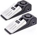 Door Stop Alarm, Door Stopper with 120DB Security Alarm, Floor Wedge Doorstop for Travel Apartment Home House (Pack of 2)