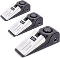 Door Stop Alarm, Door Stopper with 120DB Security Alarm, Floor Wedge Doorstop for Travel Apartment Home House (Pack of 3)
