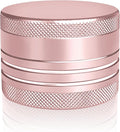 Small Pill Box, Portable Daily Box, Aluminium Alloy Round Container for Pills, Pocket Case (Pink)