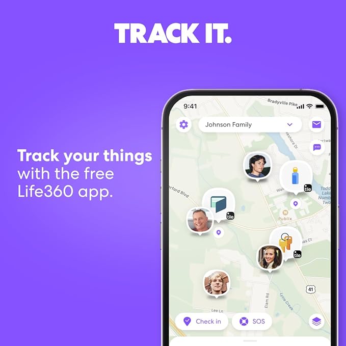 Tile by Life360 Sticker - Small Bluetooth Tracker, Remote Finder and Item Locator for Bikes, Glasses and More. Both iOS and Android Compatible. Phone Finder. 2-Pack (Black)