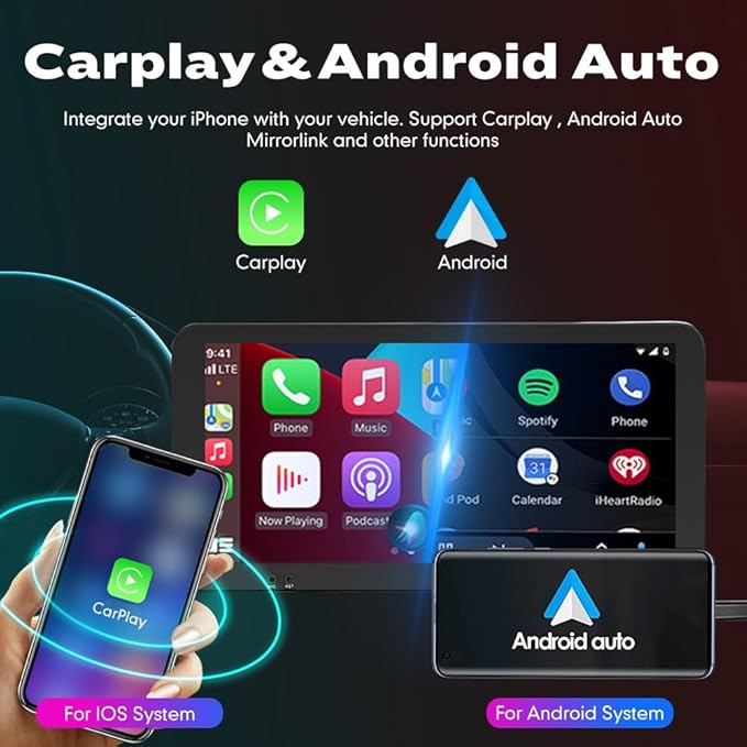 Kunfine CarPlay Android Auto Navigation Stereo GPS Radio Reverse Camera Display 10.33" QLED Touchscreen Headunit Tablet Pad Media Player for Subaru Forester 2007-2013, if Applicable Octa Core 4G+64G