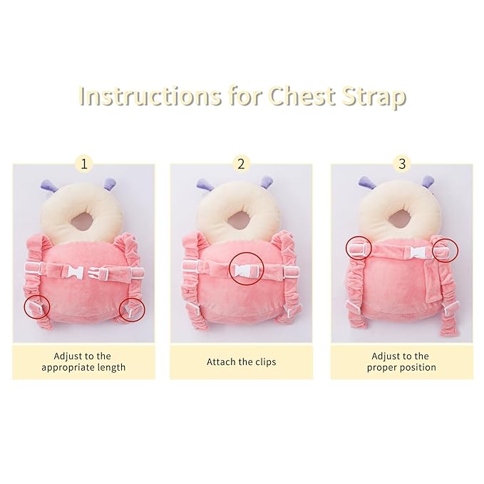 Baby Head Protector Backpack, Toddler Toddler Head Protector, Toddler Head Protector Padded Backpack Elasticated Carrier Wear(Fairy)