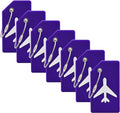 7 Pack Silicone Luggage Tag Baggage Handbag Travel Suitcase Tags with Name ID Card Perfect to Quickly Spot Luggage Suitcase (Purple)