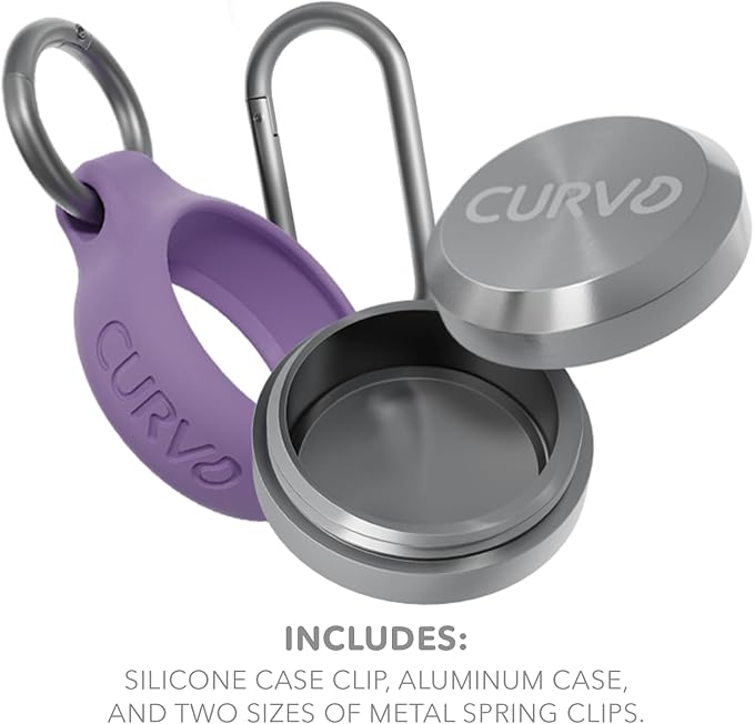 CURVD Premium Carrying Case – Durable Travel Keychain Container, Medicine Pill Organizer & Travel Pill Box, Small Waterproof Holder for Pills, Earplugs, Jewelry, Compatible with Loop, Vibes & Eargasm