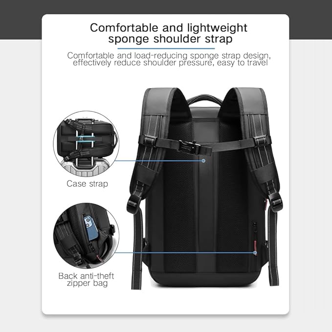 Men Travel Backpack vacuum compression 17 inch Laptop Backpack Business Large Capacity school Backpack Expanded Hiking Backpack
