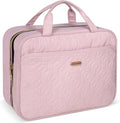 Toiletry Bag for Women, Travel Toiletry Bag with Hanging Hook Makeup Organizer, Waterproof Large Capacity Travel Bag for Accessories, Shampoo, Full Sized Container, Toiletries,Pink