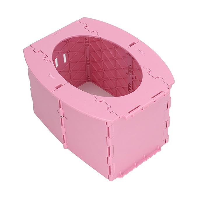 Portable Lightweight Foldable Toddler Potty Baby Toilet Camping Travel (Pink)