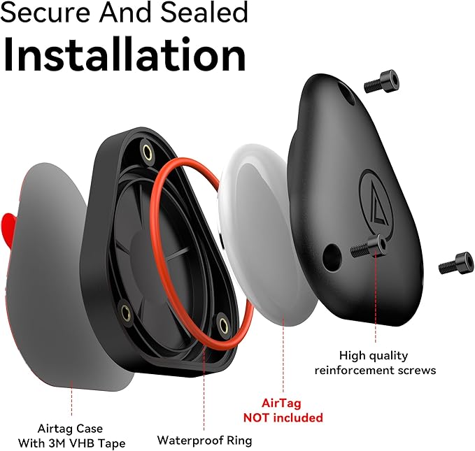 for Airtag Holder with 3M Adhesive Sticker,air Tags-4 Pack Apple Holder,IPX8 Waterproof, for Apple air Tags case,GPS Tracking Devices for Cars Hidden for Luggage Bike Camera Hidden Mount