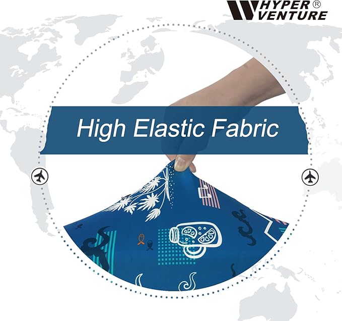 HYPER VENTURE Washable Luggage Cover - Fashion Suitcase Protector Fits 18-22 Inch Luggage (Hawaii Beach, S)