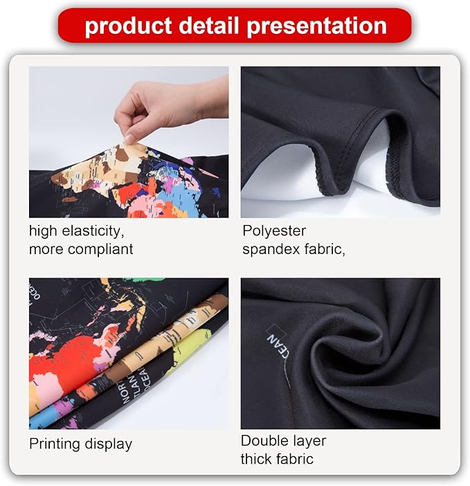 MosaiRudo Thicker Luggage Cover Elastic Suitcase Cover Protector Fits 18-32 Inch Suitcase Travel Accessories (TKM0097, M)