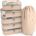 Shacke 6 Set Packing Cubes for Travel - Compression Packing Bags/Travel Organizer - Luggage Organizer Bags for Traveling - Travel Essentials for Women - Cruise Must Haves Packing List