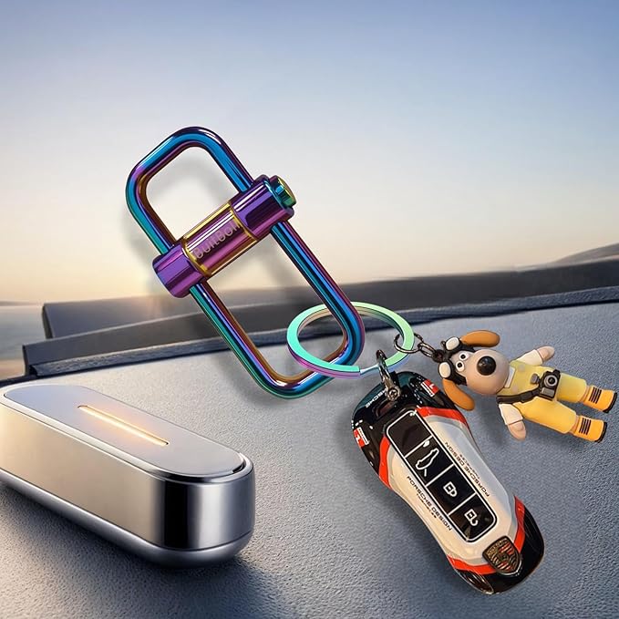 Key Chain, Heavy Duty Lock Key Ring Keychain Clip Key Holder Organizer for Home Car Keys Women Men