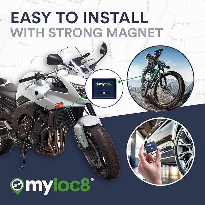 GPS Tracker for Vehicles with Magnet – 4G LTE Real-Time Location Device with App, Built-in SIM, 14-Day Battery – Anti-Theft GPS Tracker for Car, Motorcycle, Scooter, Bike - 12-Mo Subscription Incl