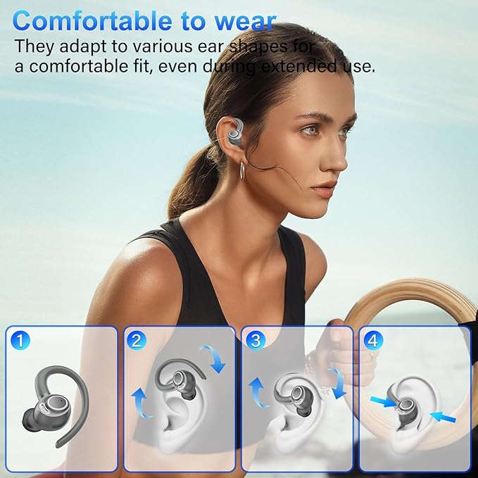 AI Translation Earbuds Real Time, 164 Language Translator Earbuds, 3-in-1 Bluetooth 5.4 Translation Headphones with 5 Translation Modes, 48H AI Ear buds Translator Device for Business/Learning, Grey
