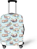 Otter Print Suitcase Cover Fit 30-32 Inch Travel Luggage Covers with Zipper Non Slip Luggage Cover for Suitcase Zip Closure Elastic Suitcase Cover Protector Cute Baggage Cover