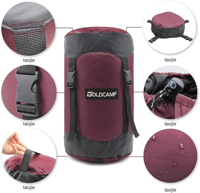 Outdoor Storage Stuff Sacks, Camping Gear Organizer (red, L)