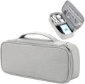 Teskyer Electronics Organizer Travel Case, Waterproof Portable Tech Accessories Pouch with Organized Compartments for Cables, Phone, Chargers, Earphone, Grey