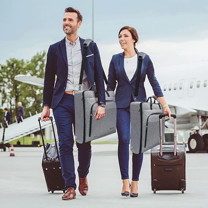 Modoker Suit Luggage Garment Bag with Shoulder Strap, Suit Carry on Bag Hanging Suitcase Garment Bags for Men Women Business Travel