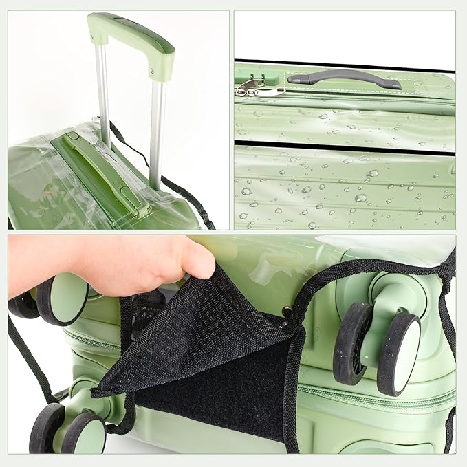 3 Pieces Thicken Clear Luggage Cover Protector, 20" 24" 28" PVC Luggage Covers for Suitcase Waterproof Dustproof Anti-scratch Travel Suitcase Covers Case for Wheeled Luggage