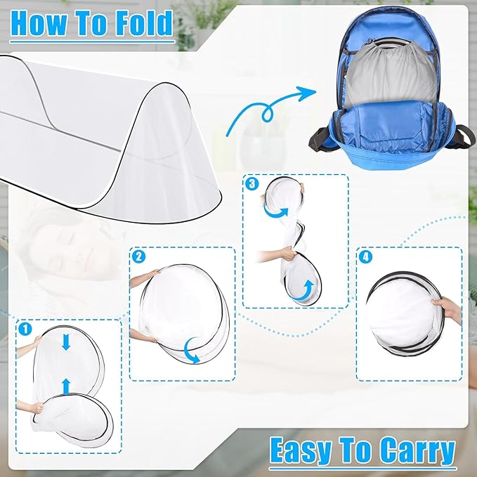 SuperDen Pop Up Mosquito Net Tent for Bed, Camping, Travel, Patio, Outdoor (2 PCS)