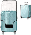 Suitcase Covers for Luggage – TSA Approved Clear PVC Luggage Protector Cover, Thick Transparent Waterproof Sleeve with Large Hook and Loop Closure, Fits 24" Wheeled Suitcases