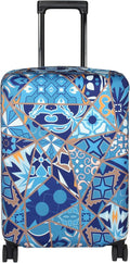 Explore Land Travel Luggage Cover Suitcase Protector Fits 18-22 Inch Case (Portuguese tiles, S)
