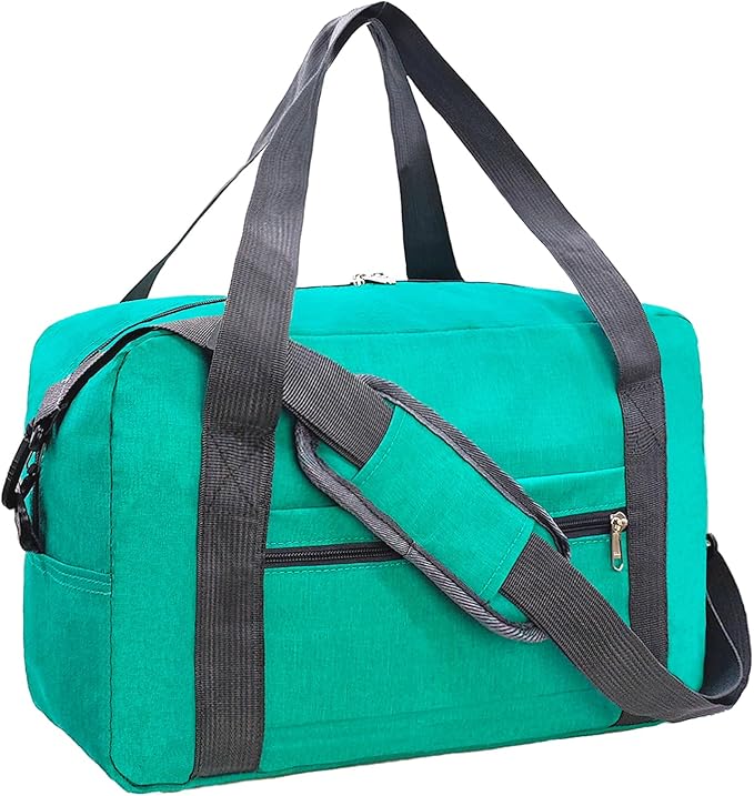 Foldable Carry on Luggage Bag 22x14x9 Personal Item Bag for Airplanes Travel Duffel Bag for Women and Men (40L, Teal)