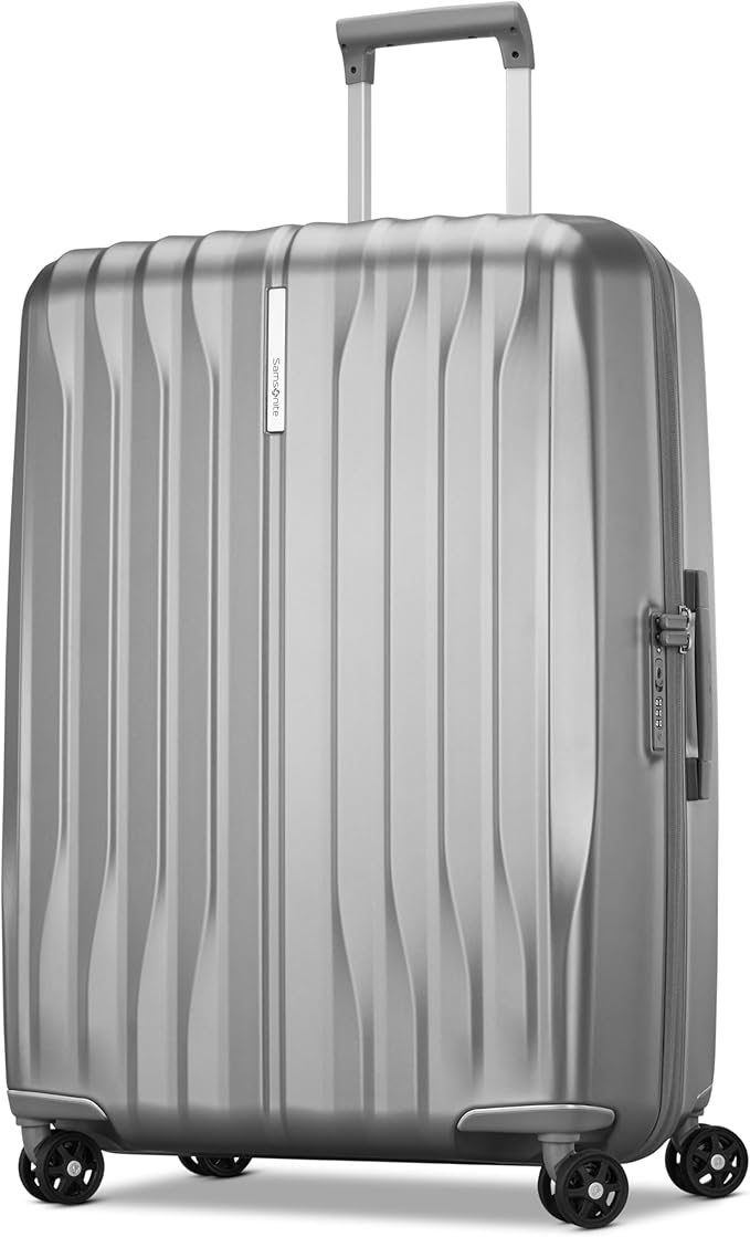 Samsonite UpLIFT Large Checked Hardside Luggage with Spinner Wheels - Airline-Approved, TSA Lock, Adjustable Handle System - Polycarbonate Hard Suitcase for Ultra Lightweight Travel - Phantom Black
