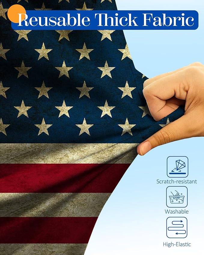 Slohif Luggage Cover for Suitcase Tsa Approved Protector - Luggage Sleeve Large Suit Case Cover Travel Stretch Baggage Case Protective Washable Fit 28-30 Inch Flag L