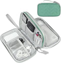 FYY Electronic Organizer, Travel Cable Organizer Bag Pouch Electronic Accessories Carry Case Portable Waterproof Double Layers All-in-One Storage Bag for Cable, Cord, Charger, Phone,-Pattern Green(M)