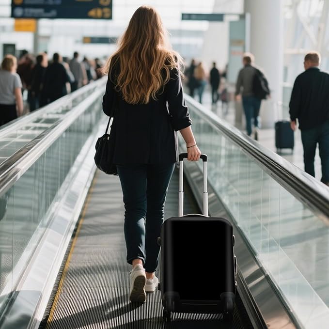 WUJIAONIAO Travel Luggage Cover Baggage Suitcase Cover Protector Skins 18-32 Inch (Pure Black, L (for 25-28 inch luggage))