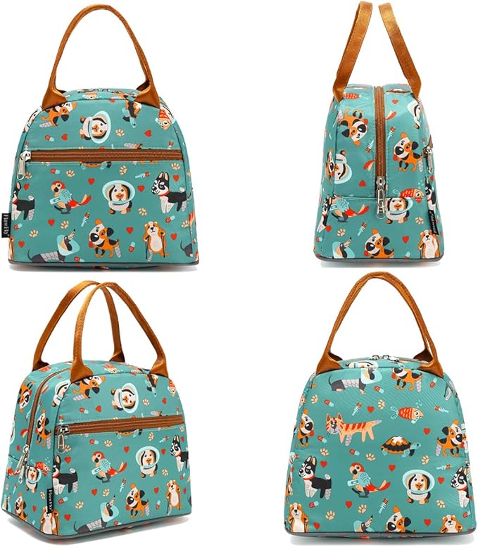 FlowFly Insulated Lunch Cooler Bag - Tote Bag Organizer for Women/Men, Dog