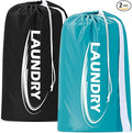 Sylfairy 2 Pack XL Laundry Bag with Strap,Heavy Duty Travel Laundry Bag,Rip-Stop Dirty Clothes Shoulder Bag with Drawstring,Easy Fit a Laundry Hamper or Basket Travel Essentials