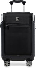 Travelpro Platinum Elite Hardside Expandable Carry on Luggage, 8 Wheel Spinner, TSA Lock, Hard Shell Polycarbonate Suitcase, Shadow Black, Carry on Laptop Pocket 21-Inch