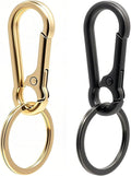 Keychain Keyring Set for Men Women Classic Metal Home Car Key Holder Organizer Portable Carabiner Clip Accessories 2PCS