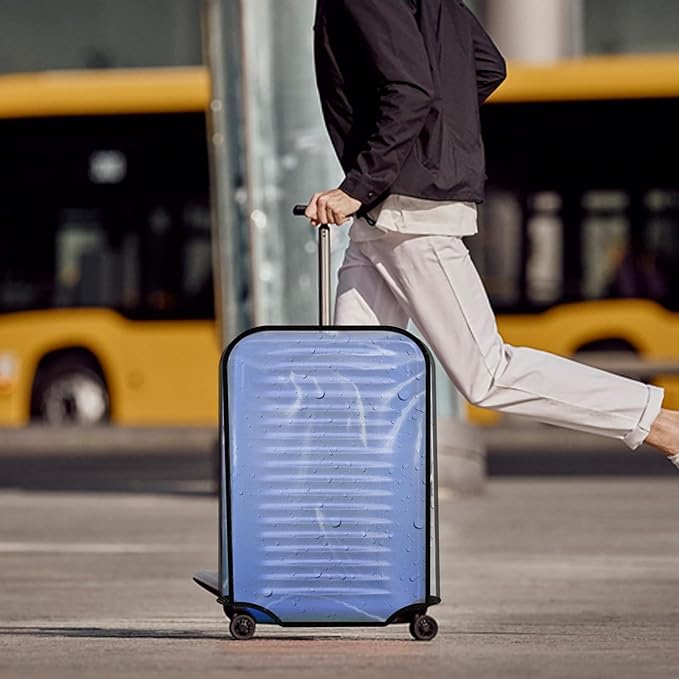 Luggage Cover Protector Fits 20 24 28 Inch Clear PVC Waterproof Suitcase Covers Travel Luggage Sleeve Tsa Approved