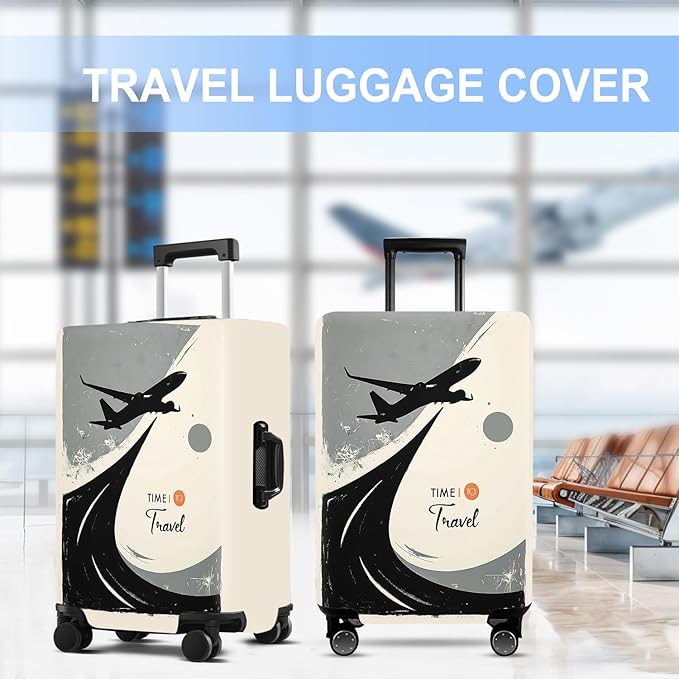 Travel Luggage Cover Washable Suitcase Protector Anti-Scratch,Stretchable Fit for 20-34Inch Luggage Durable Travel Bag Cover with Zipper Closure (L(28-30inch suitcase))